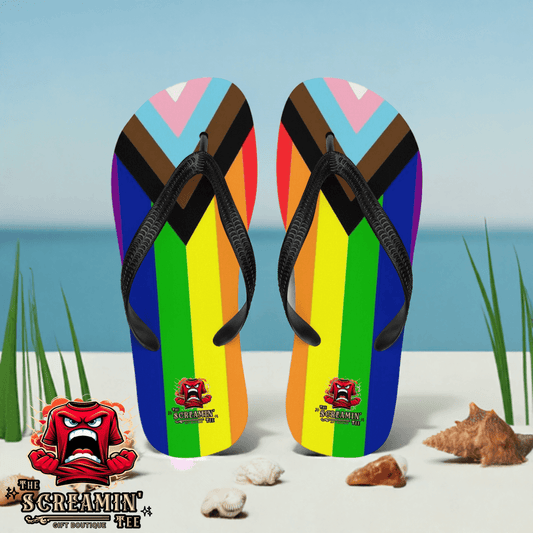 Progress Inclusive Pride Flip Flops