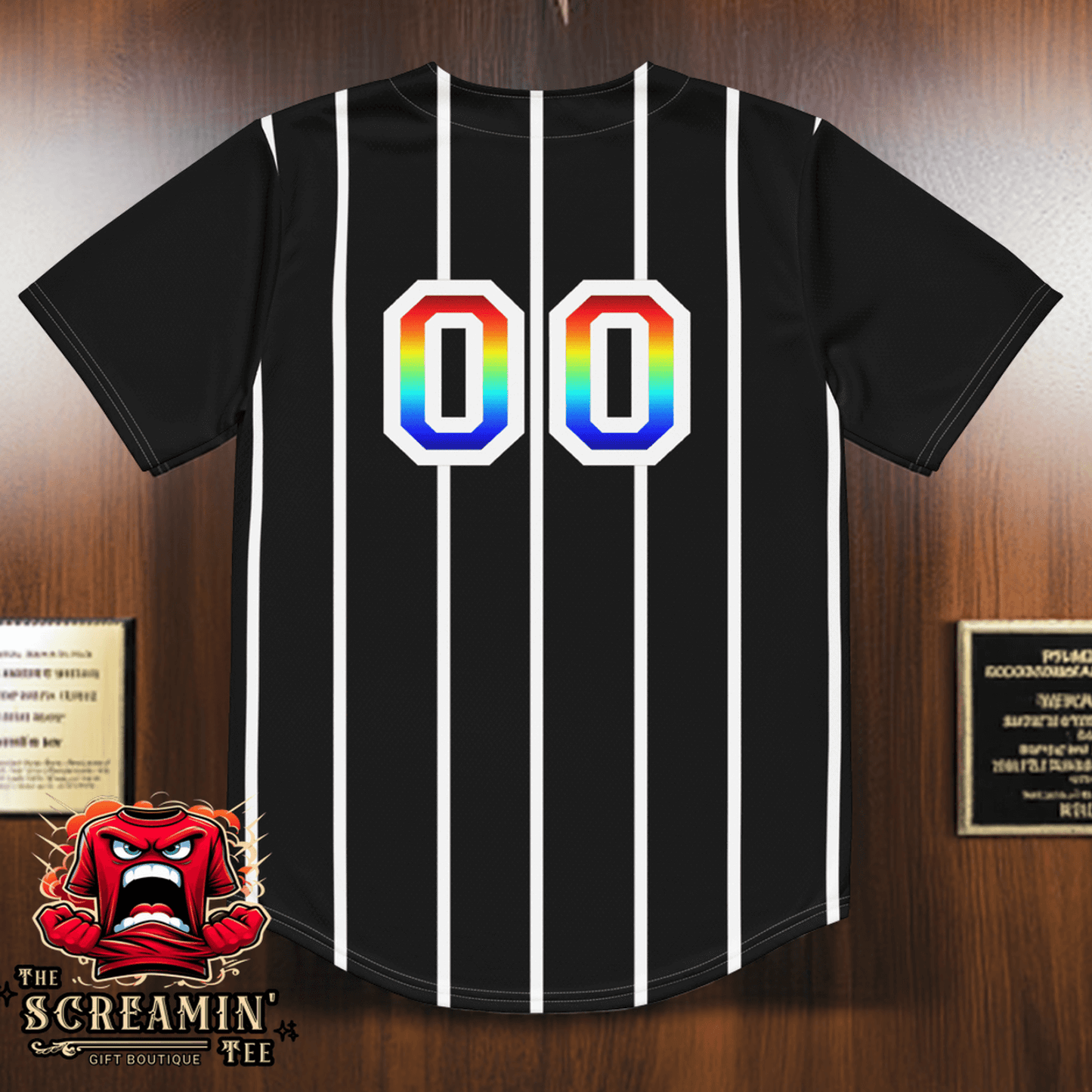Rainbow Baseball Jersey | Black