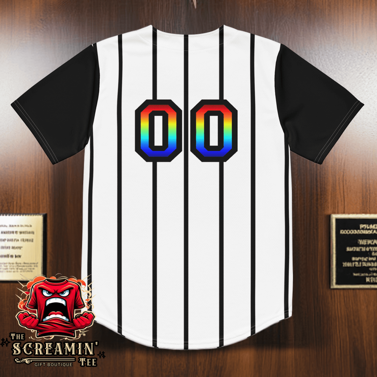 Rainbow Baseball Jersey | White