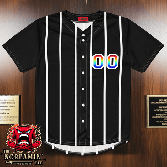 Rainbow Baseball Jersey | Black