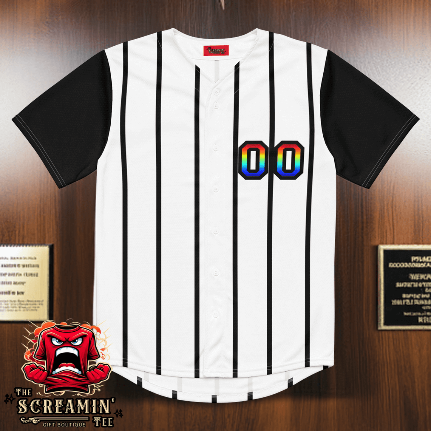 Rainbow Baseball Jersey | White