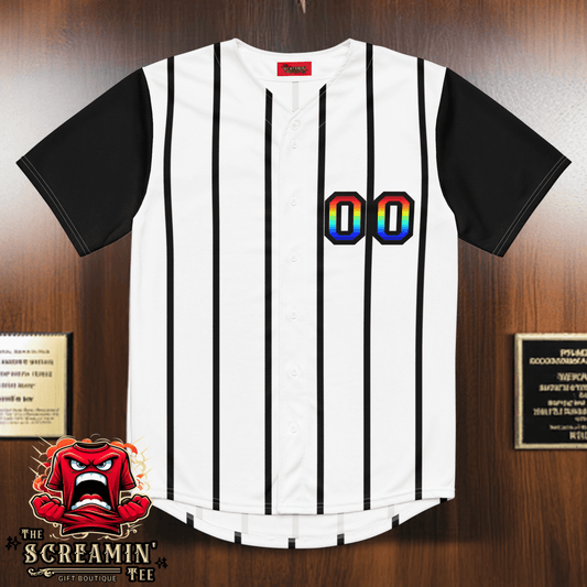 Rainbow Baseball Jersey | White