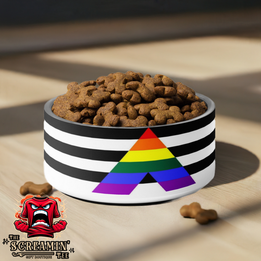 STRAIGHT ALLY PRIDE PET BOWL - 32OZ - The Screamin' Tee