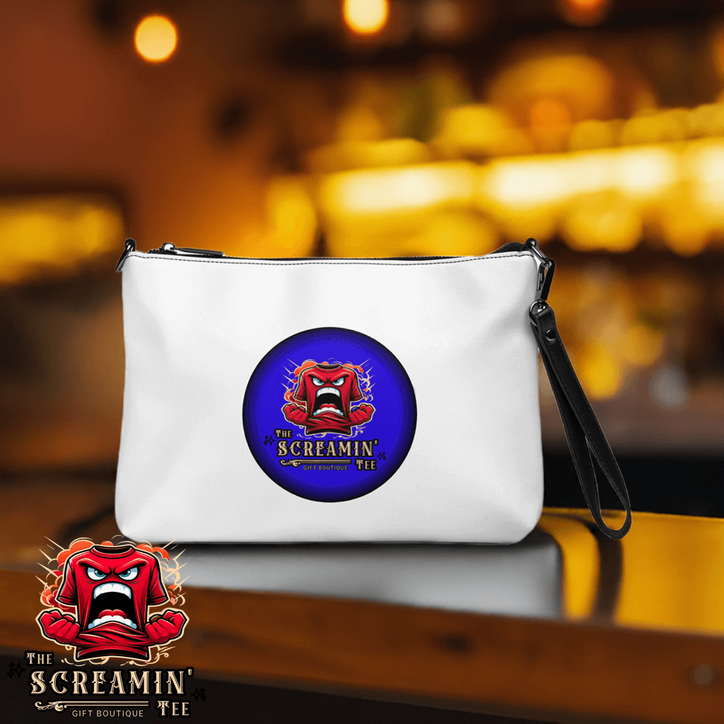 The Screamin' Tee Crossbody Bag | Sapphire Logo (White)