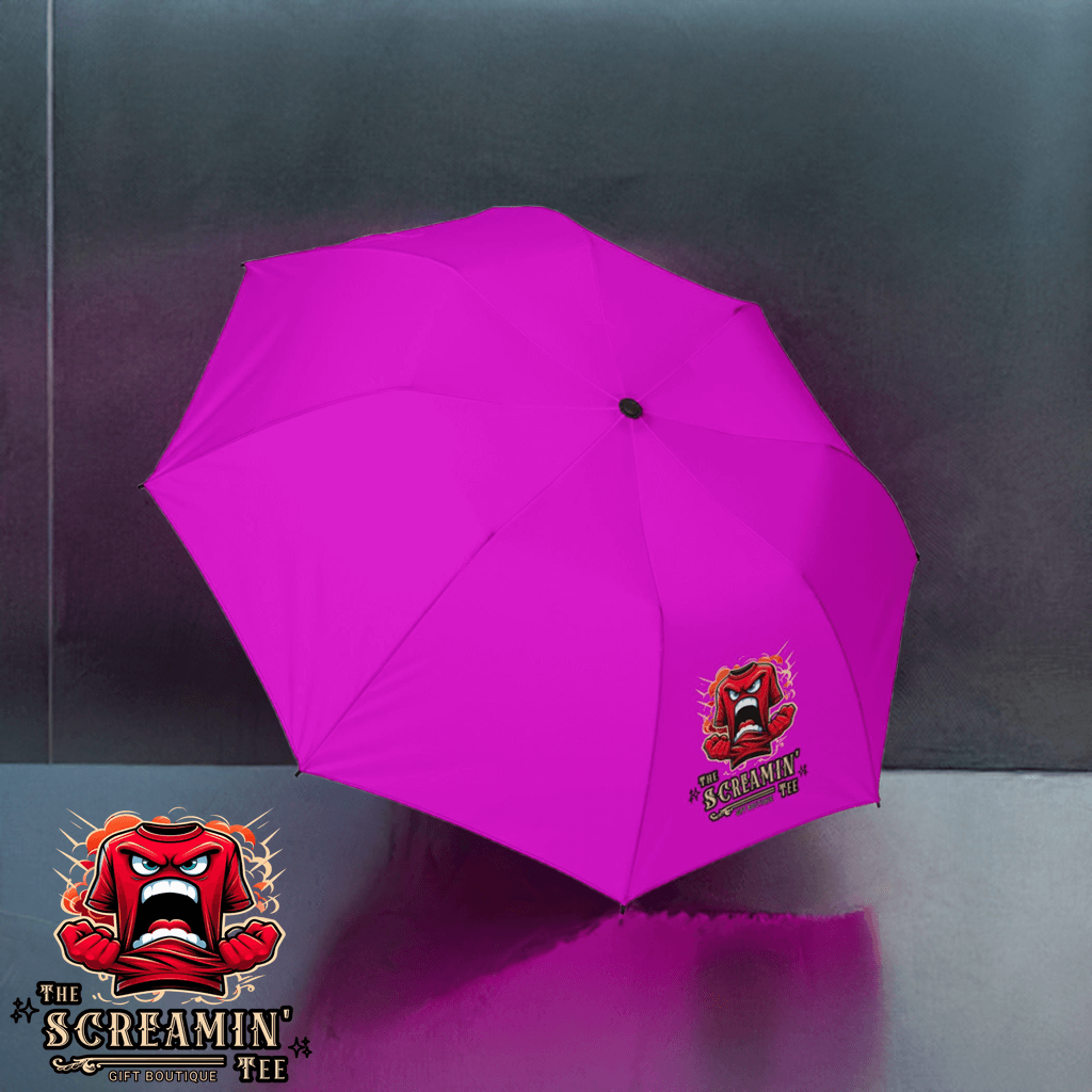 The Screamin' Tee Foldable Umbrella | Garnet
