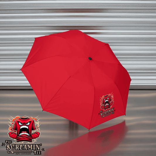 The Screamin' Tee Foldable Umbrella | Ruby