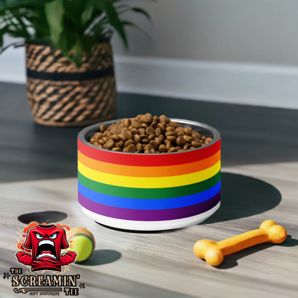 TRADITIONAL PRIDE PET BOWL - 18OZ - The Screamin' Tee