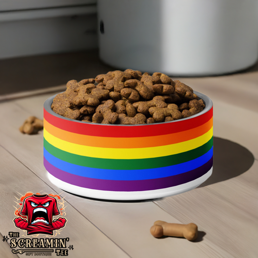 TRADITIONAL PRIDE PET BOWL - 32OZ - The Screamin' Tee