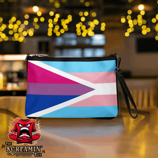 TRANSGENDER BISEXUAL PRIDE II CROSSBODY BAG