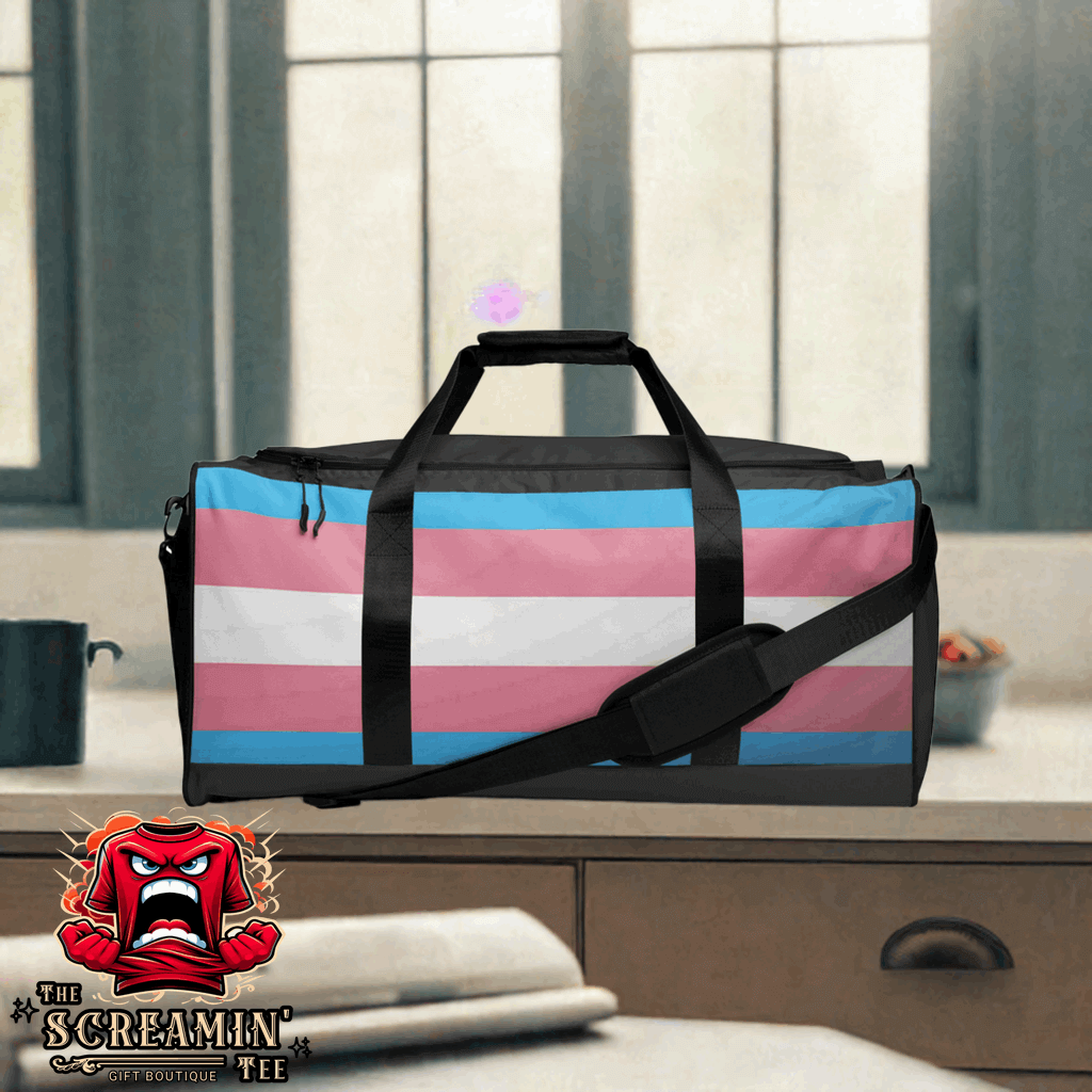TRANSGENDER PRIDE DUFFLE BAG
