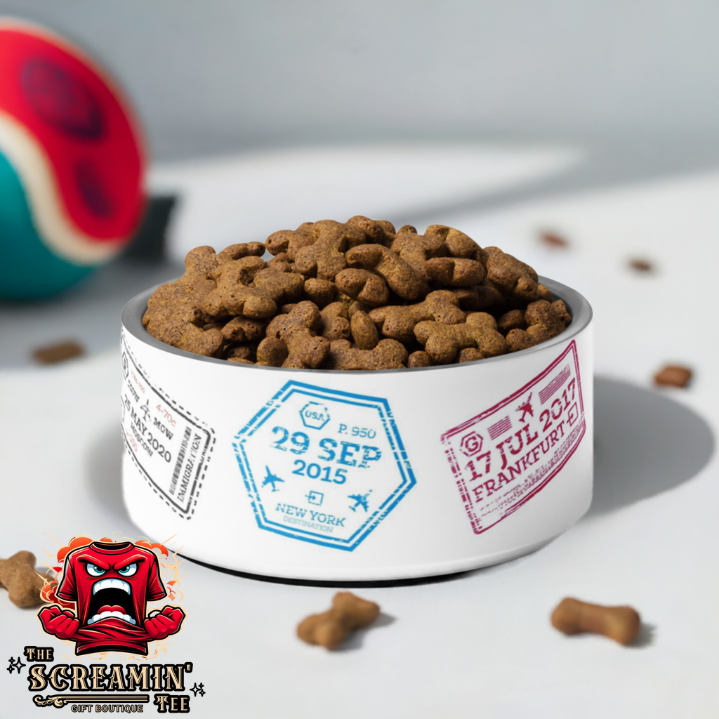 WORLD TRAVELER PET BOWL - 32OZ - The Screamin' Tee