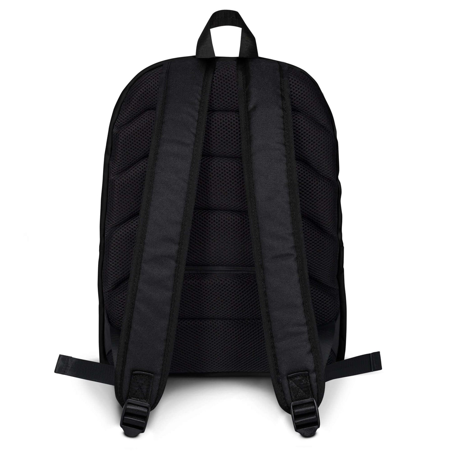 Back view of the Transgender Bisexual II Pride Backpack showcasing padded straps and mesh lining for comfort.