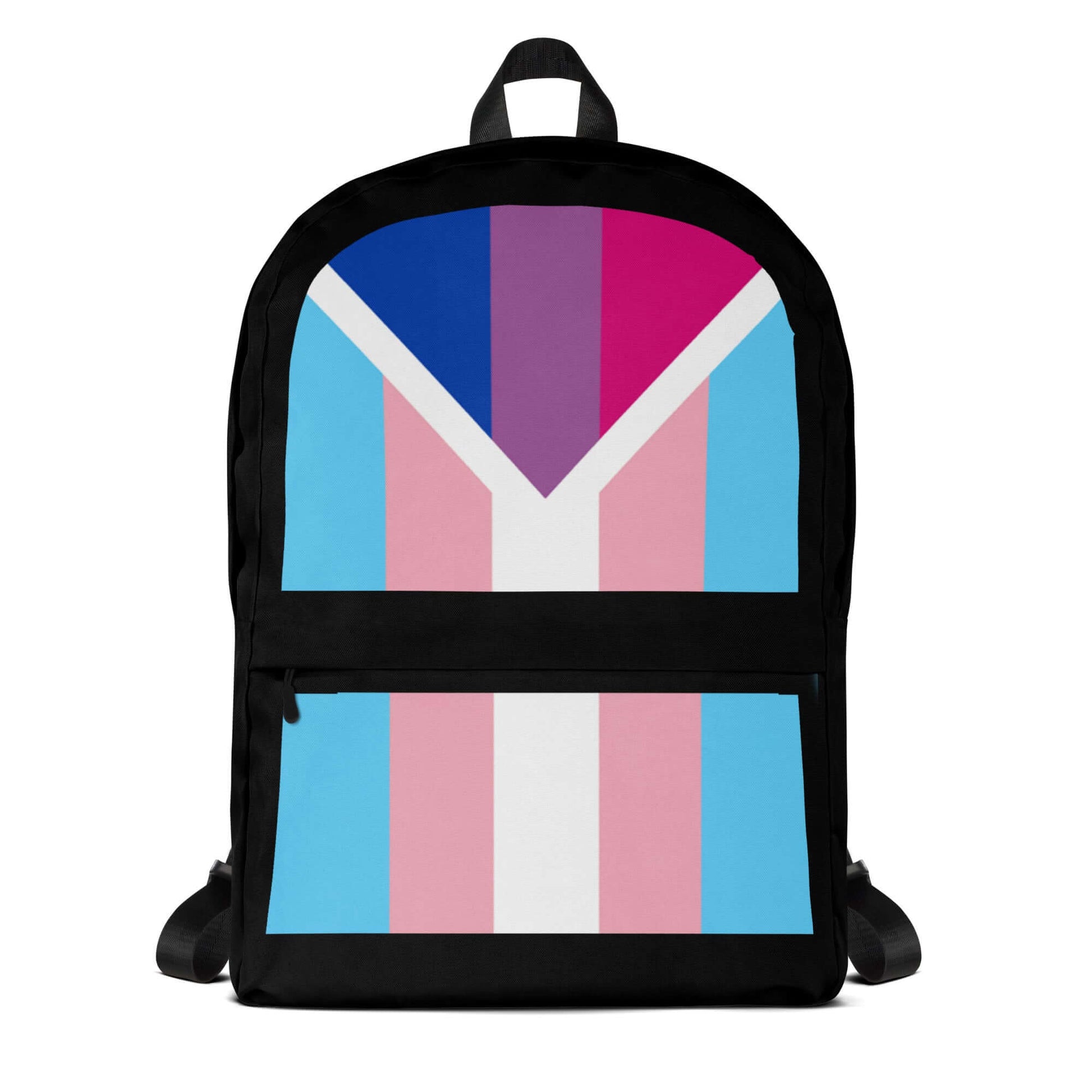 Transgender Bisexual II Pride Backpack featuring a vibrant design in Trans pride colors.