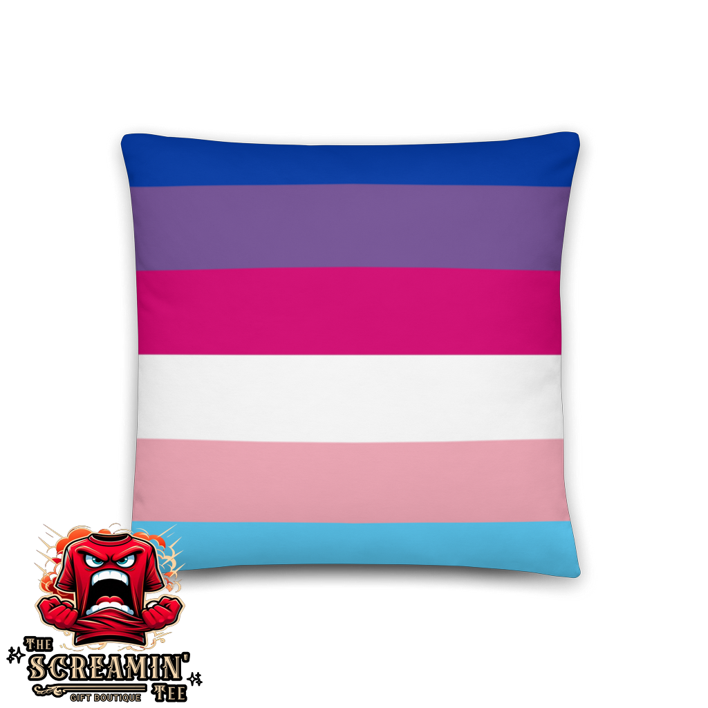 TRANSGENDER BISEXUAL PRIDE III PILLOW