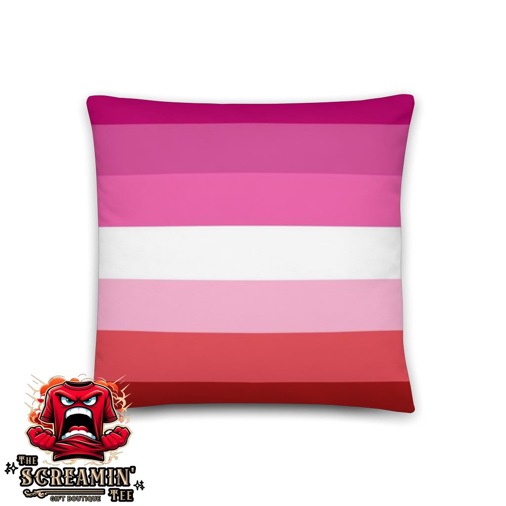 LESBIAN FEMME PRIDE PILLOW