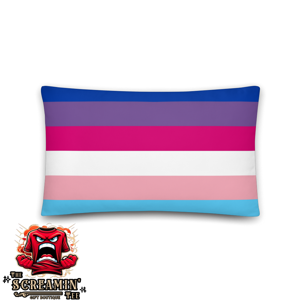 TRANSGENDER BISEXUAL PRIDE III PILLOW