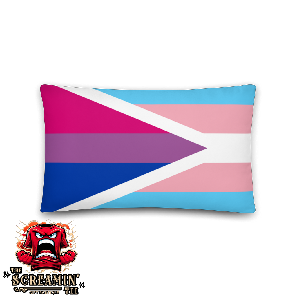 TRANSGENDER BISEXUAL PRIDE II PILLOW