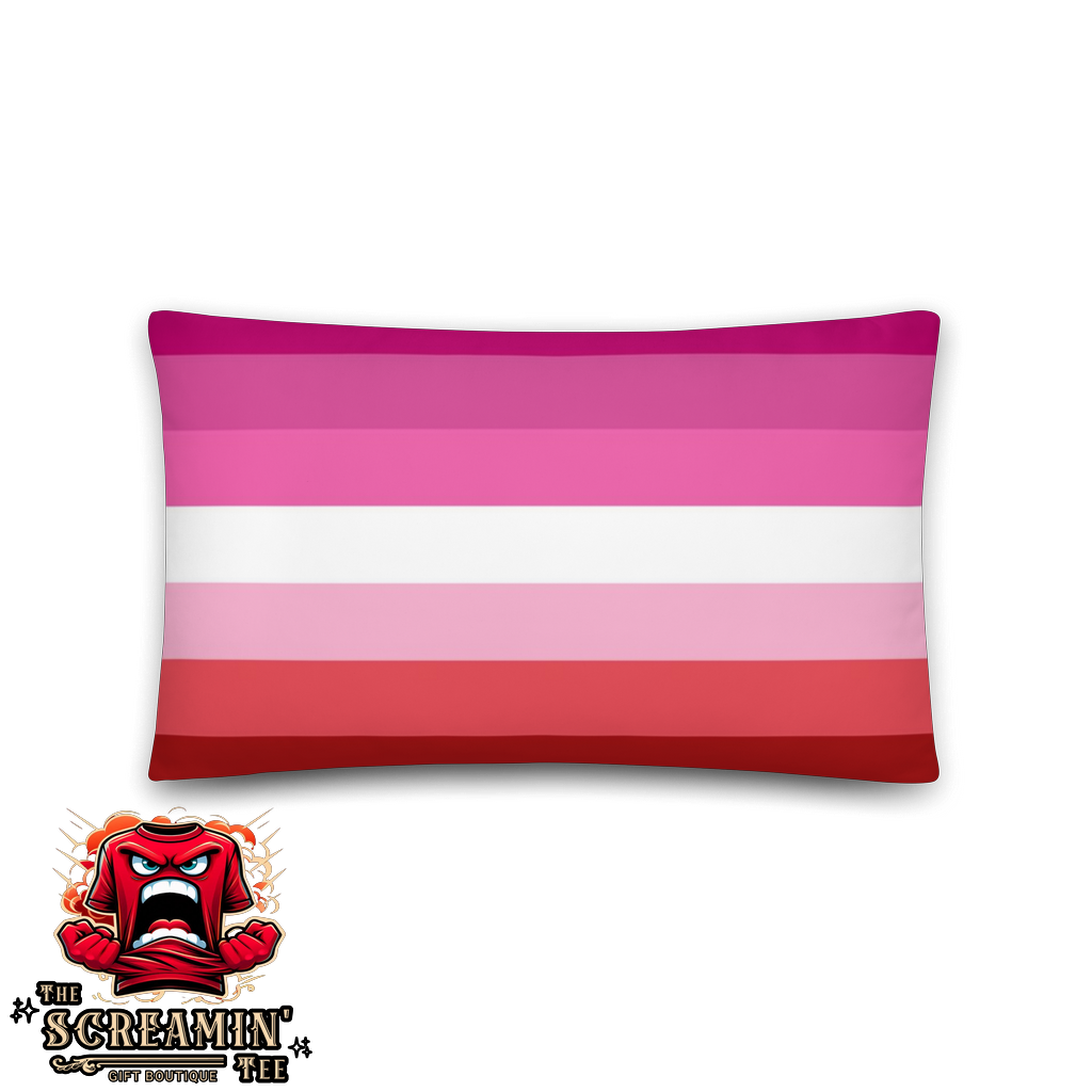 LESBIAN FEMME PRIDE PILLOW