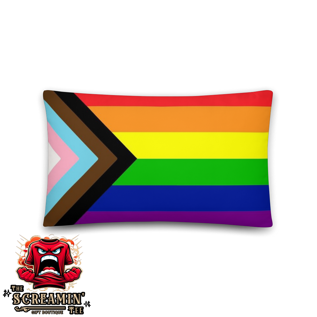 PROGRESS INCLUSIVE PRIDE PILLOW