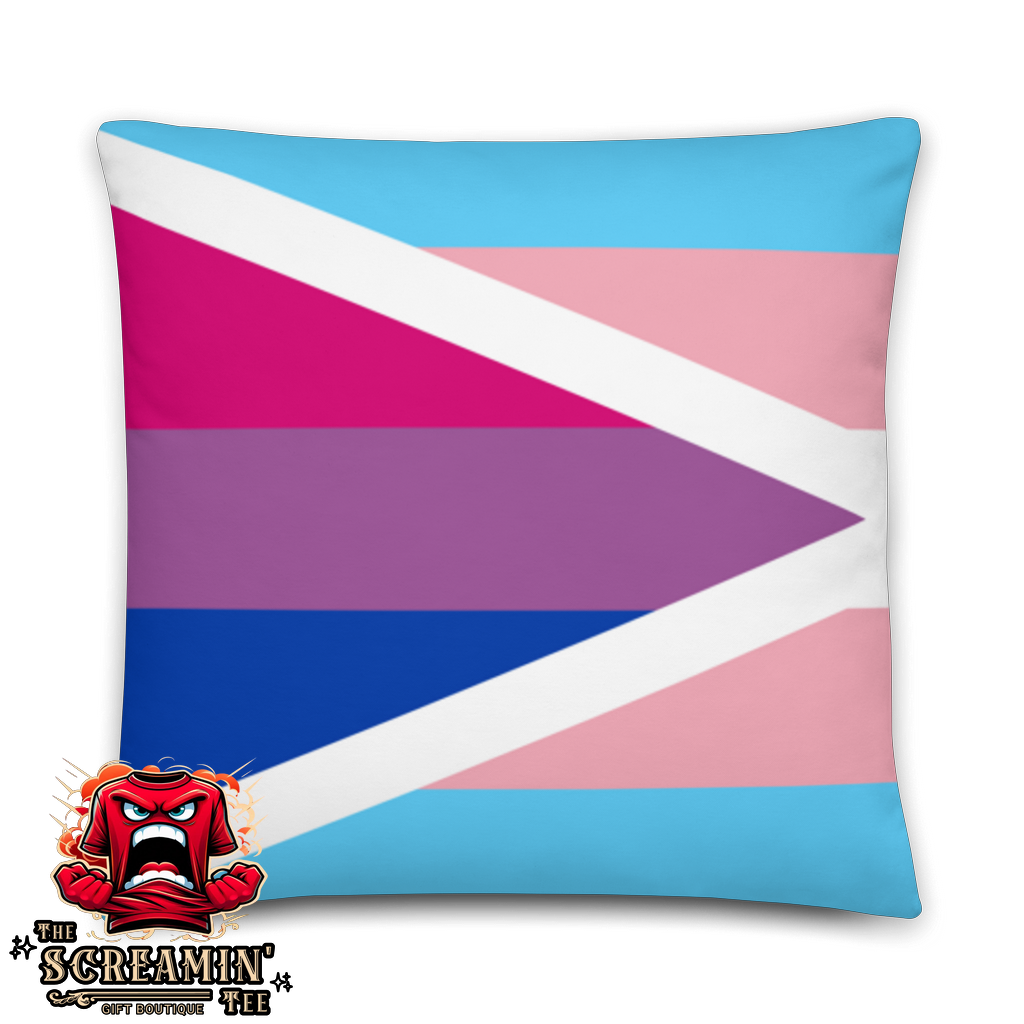 TRANSGENDER BISEXUAL PRIDE II PILLOW