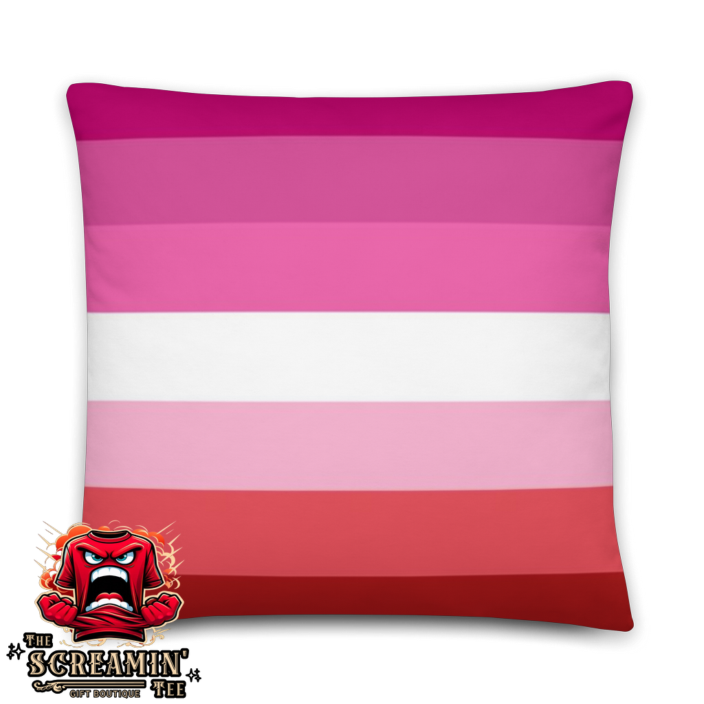 LESBIAN FEMME PRIDE PILLOW