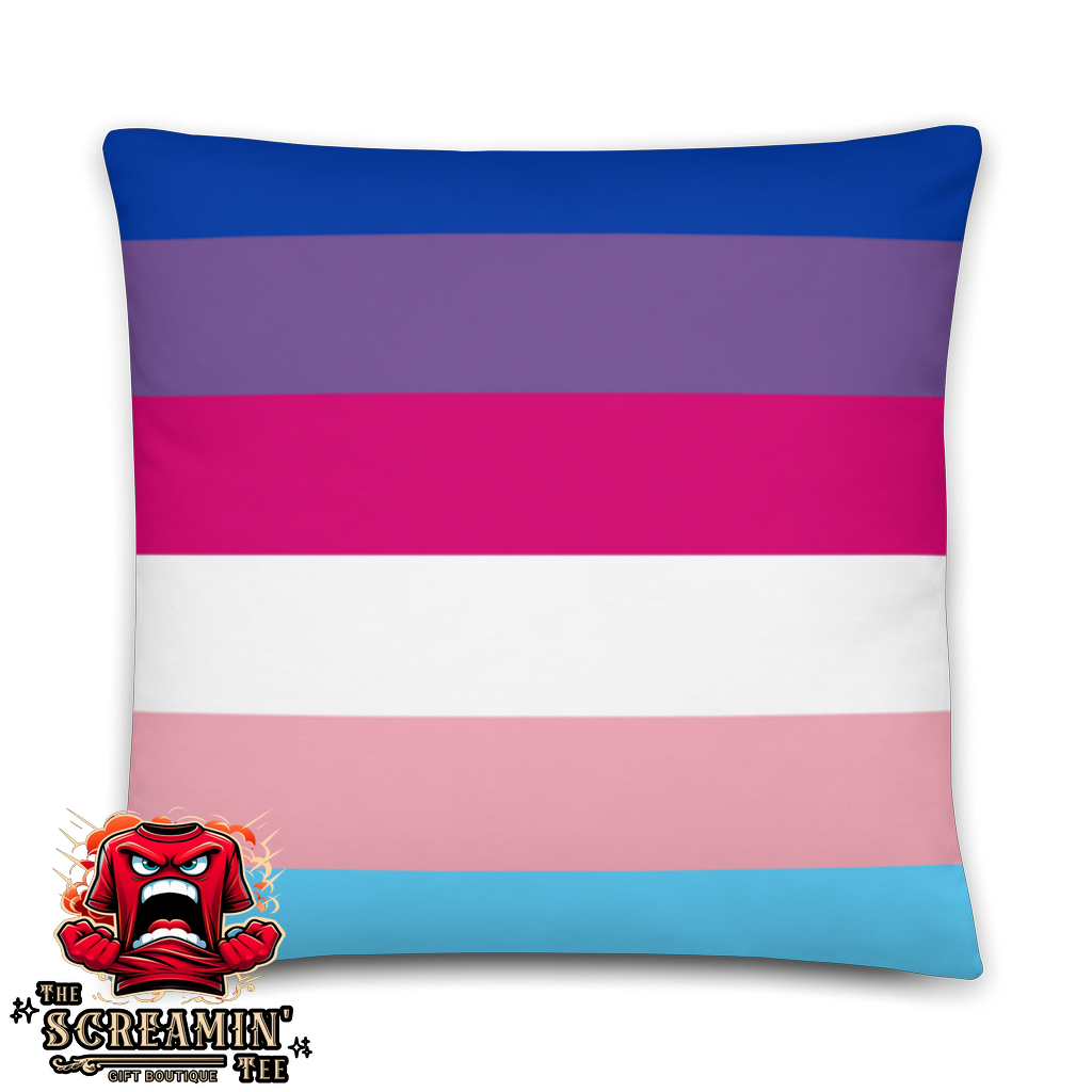 TRANSGENDER BISEXUAL PRIDE III PILLOW