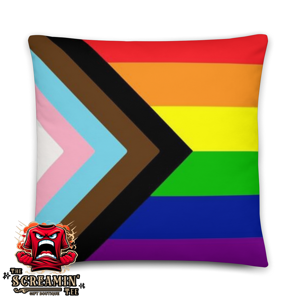 PROGRESS INCLUSIVE PRIDE PILLOW