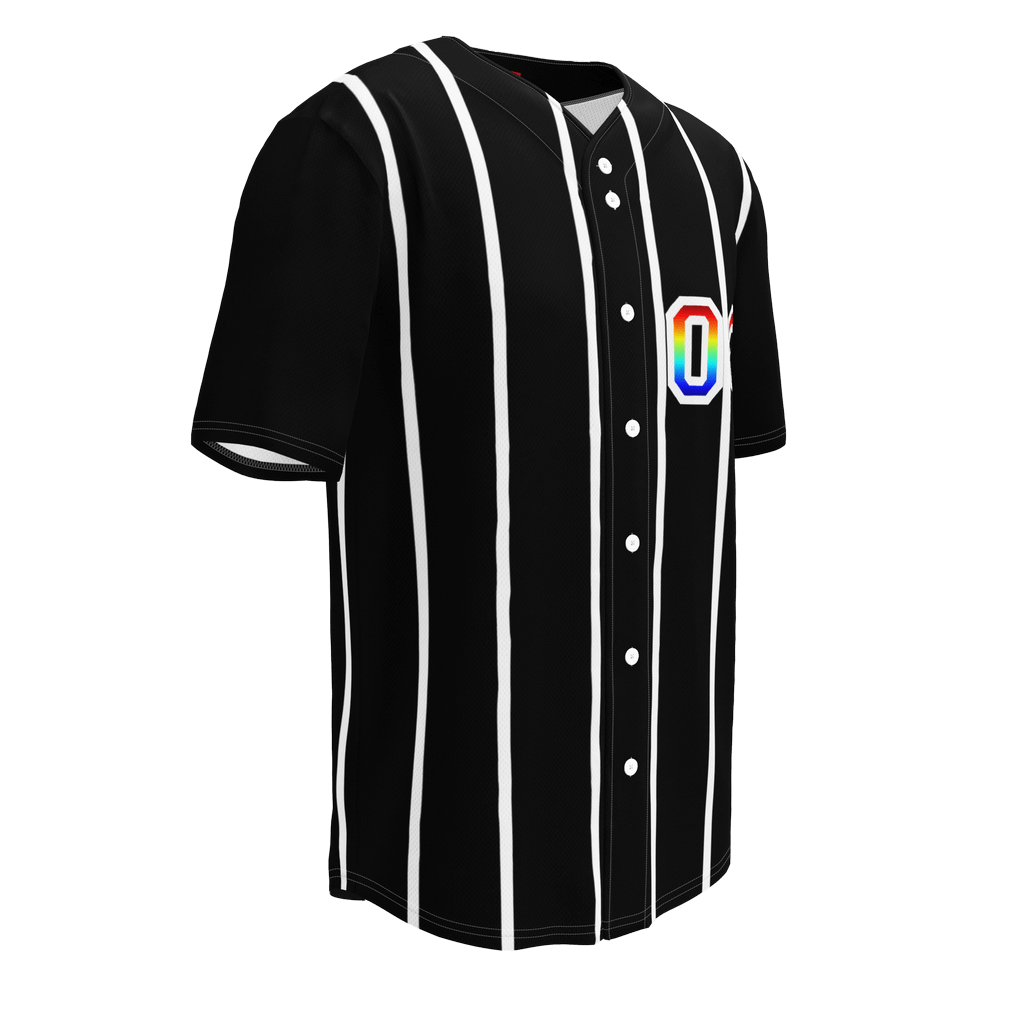 Rainbow Baseball Jersey | Black