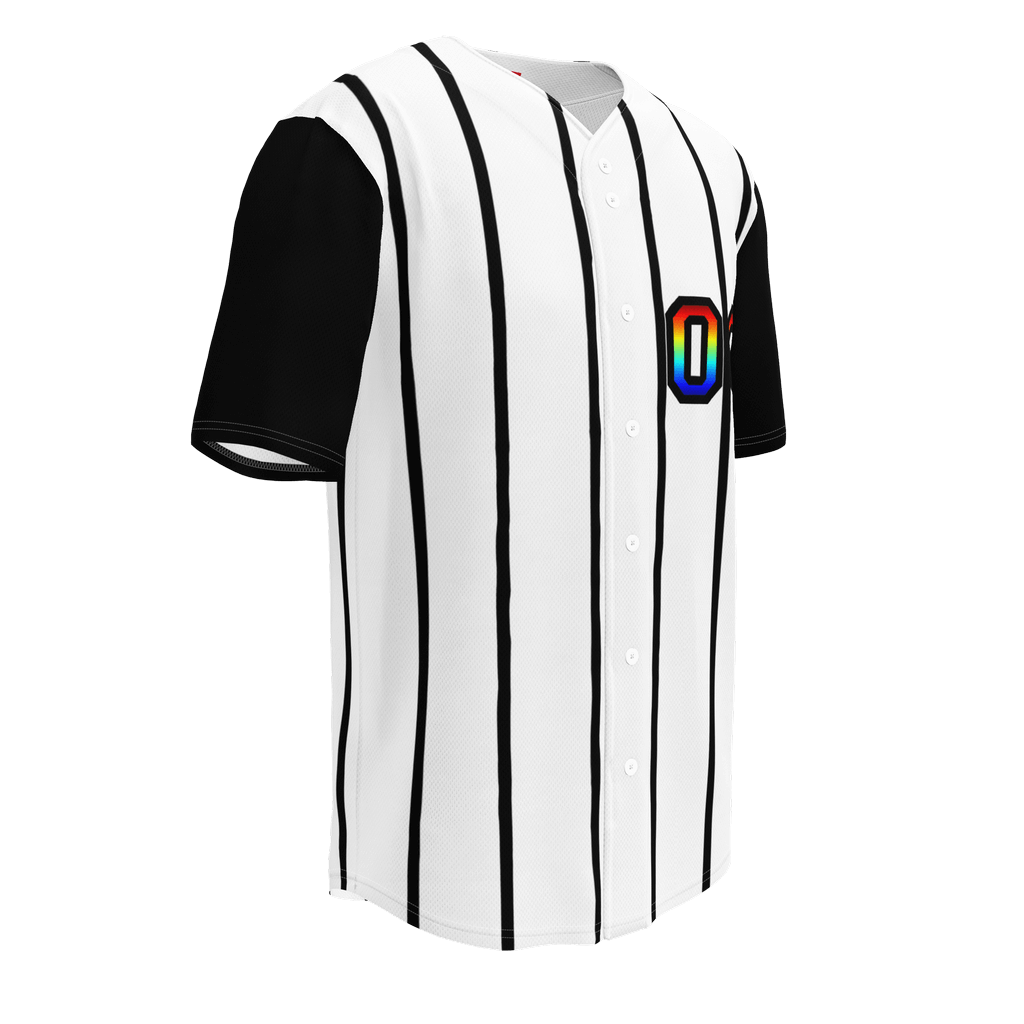 Rainbow Baseball Jersey | White