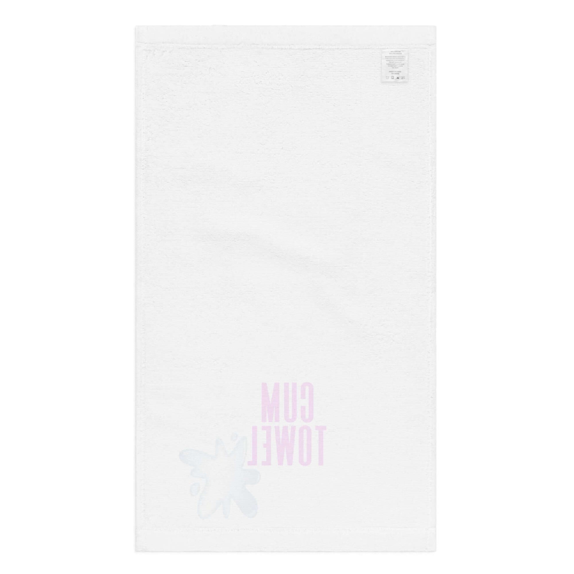 Cum Hand Towel | Garnet on White, soft cotton towel with vibrant design for stylish bathroom decor.