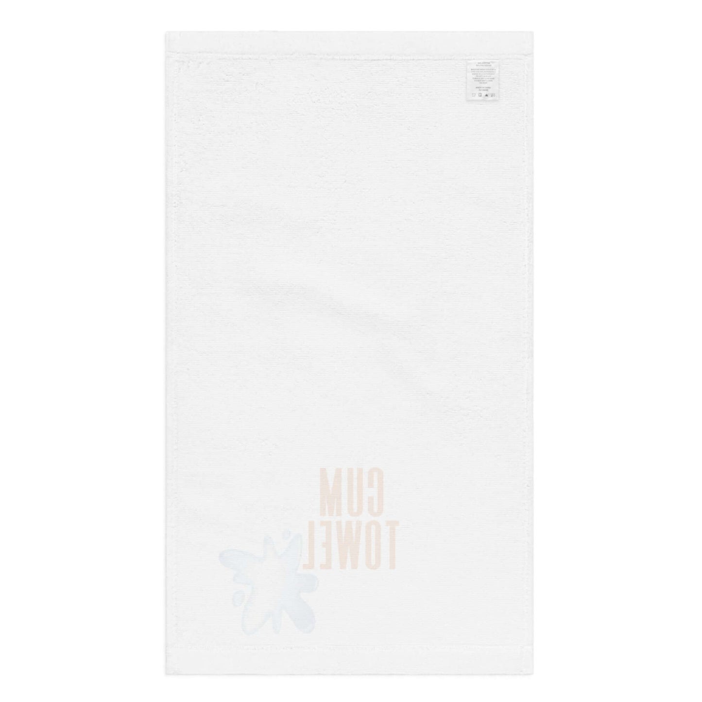 Cum Hand Towel | Jasper on White, soft and absorbent bathroom towel, features vibrant finish and cozy cotton back.