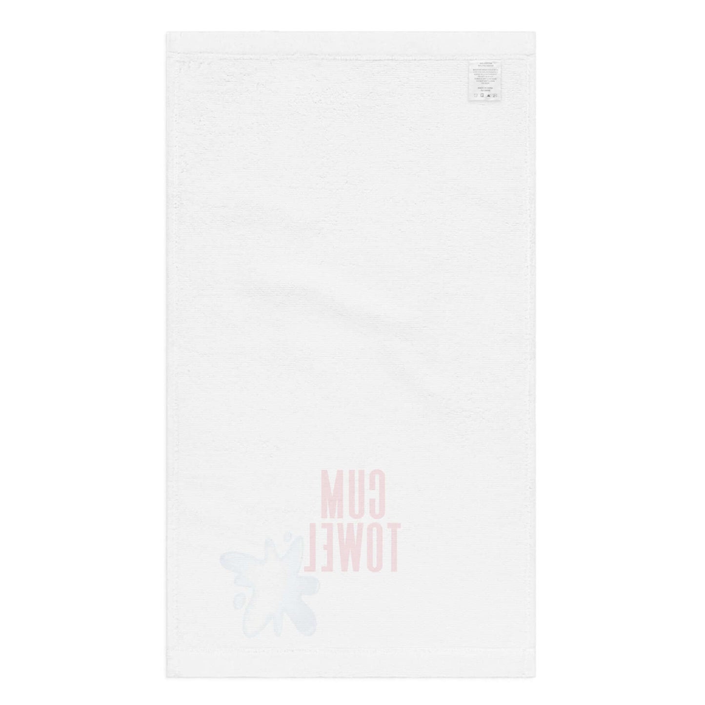 Cum Hand Towel | Ruby on White featuring soft absorbent cotton and vibrant front, ideal for stylish bathroom decor.