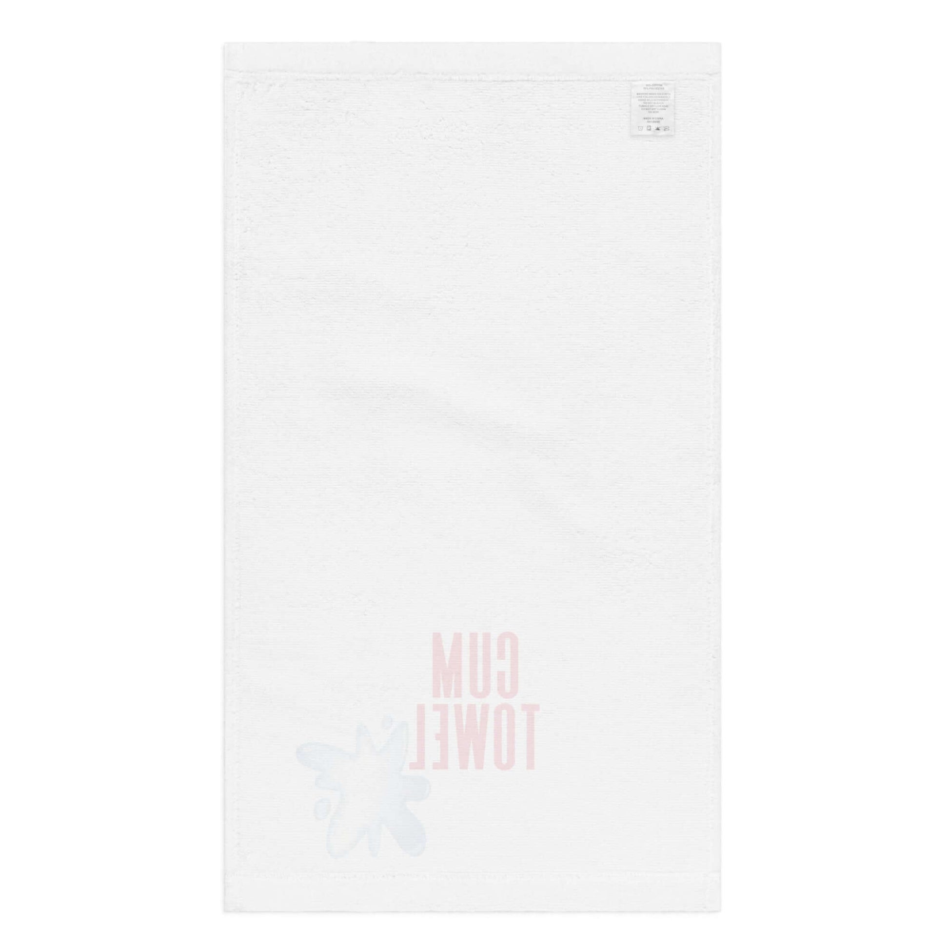 Cum Hand Towel | Ruby on White featuring soft absorbent cotton and vibrant front, ideal for stylish bathroom decor.