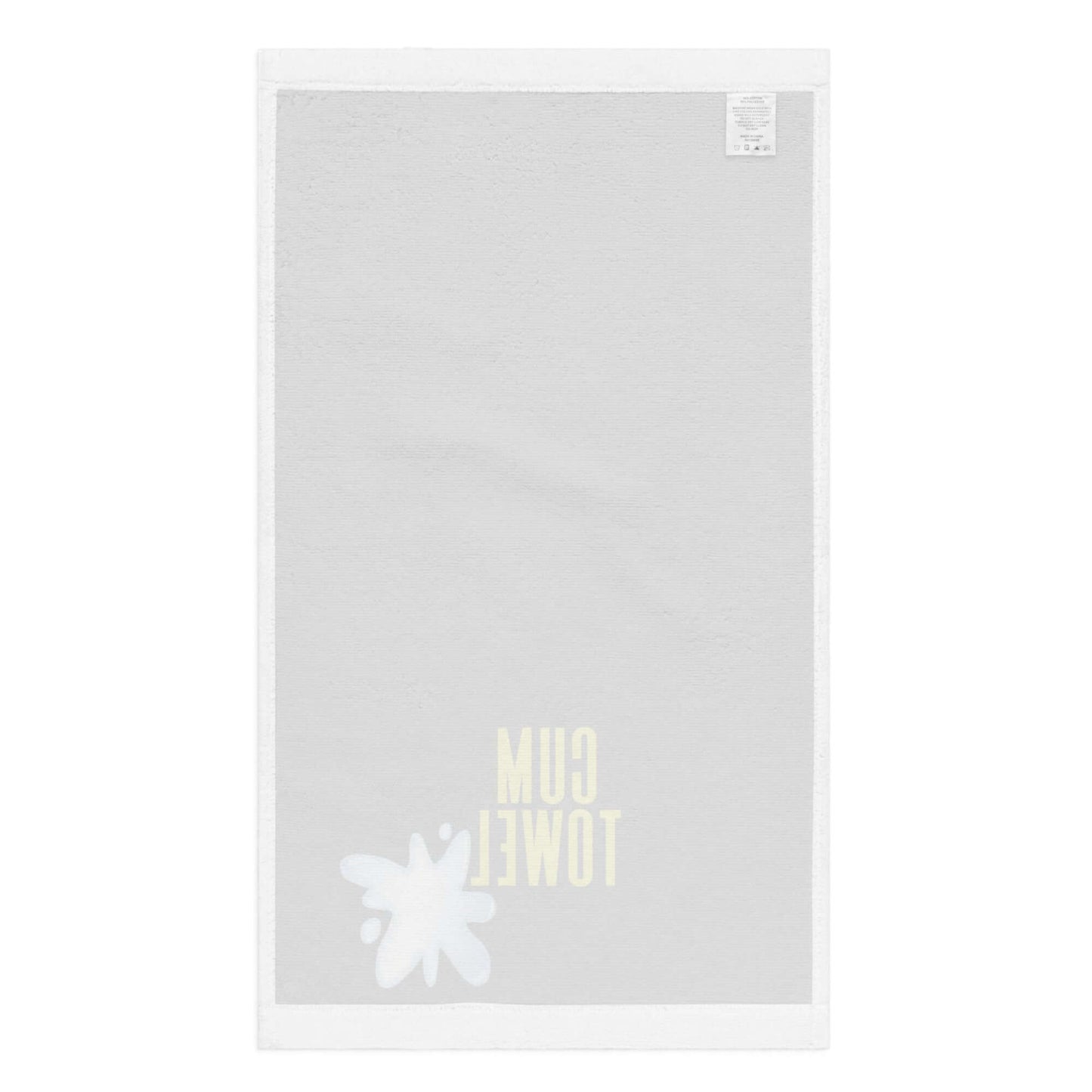 Cum Hand Towel | Citrine on Black with vibrant design and cotton back, soft and absorbent for stylish bathroom.