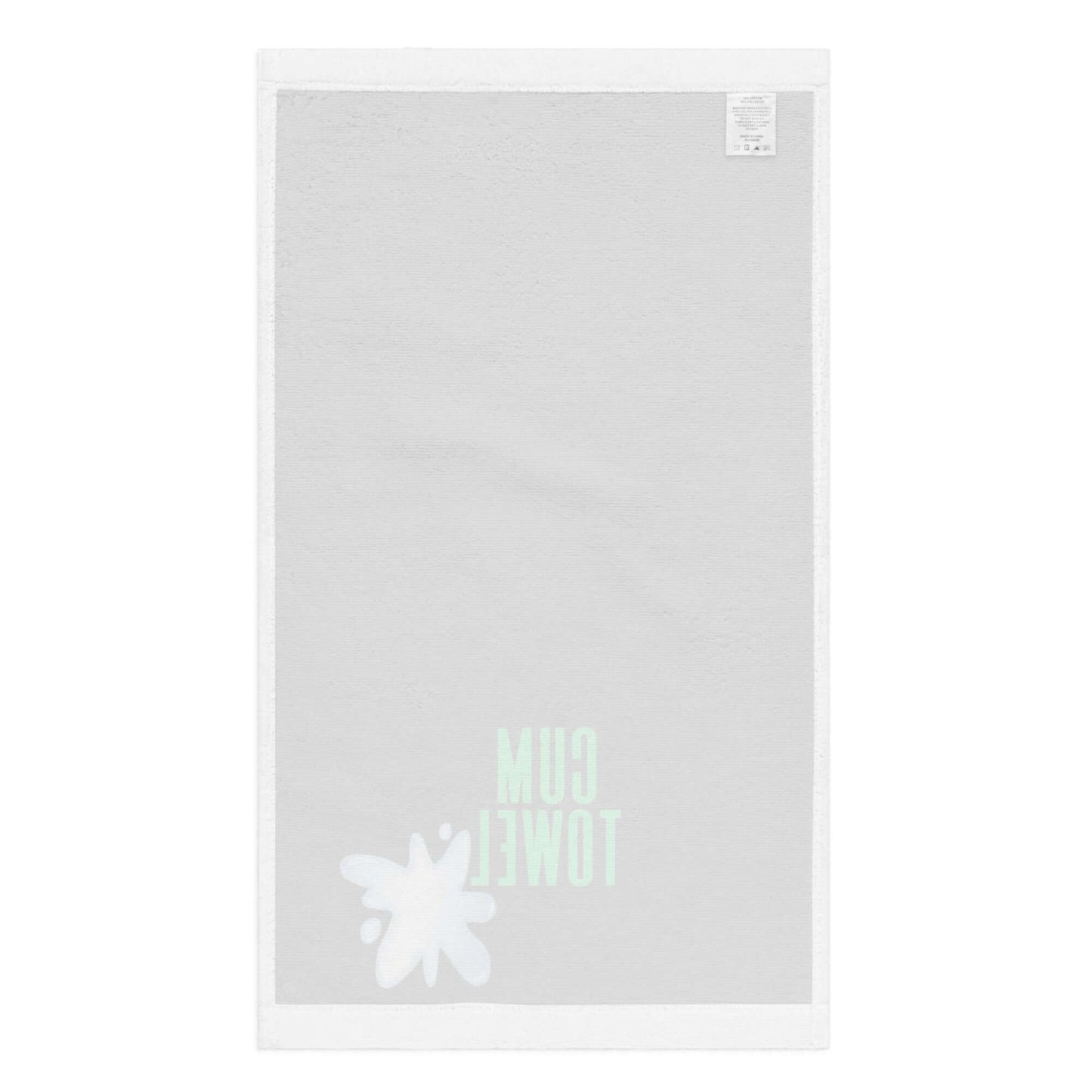 Cum Hand Towel | Peridot on Black featuring a soft cotton material with vibrant design on the front.