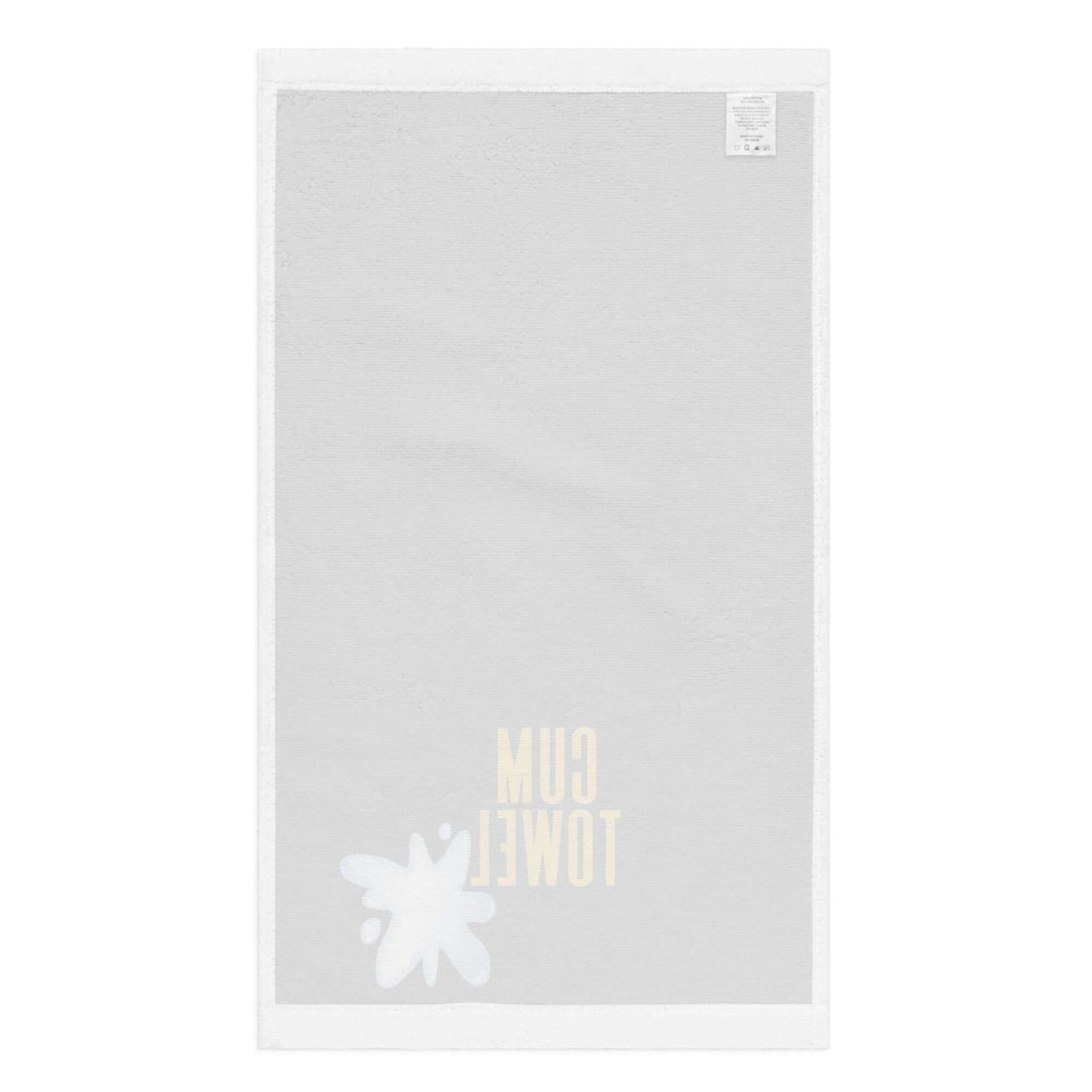 Cum Hand Towel | Topaz on Black, soft and absorbent towel featuring vibrant colors and cozy cotton backing.