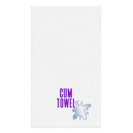 Cum Hand Towel | Tanzanite on White with vibrant design and absorbent cotton material.