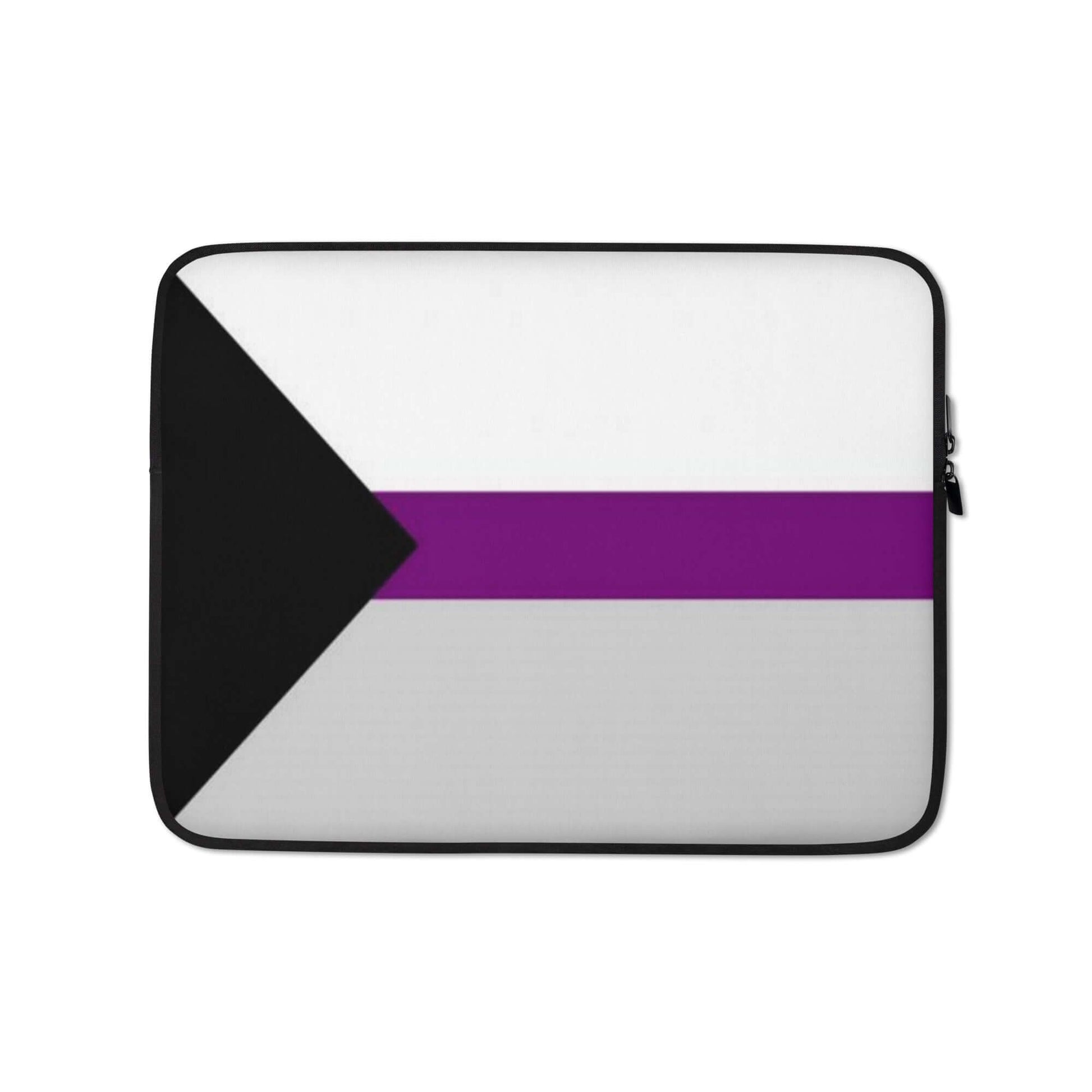 Demisexual Pride Laptop Sleeve featuring a design with the demisexual pride flag.