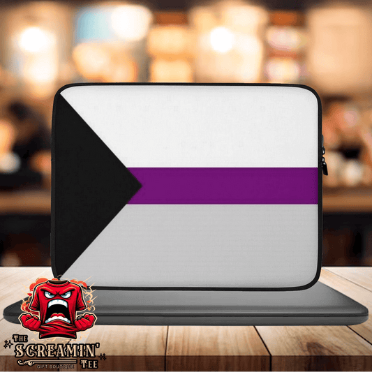 Demisexual Pride Laptop Sleeve featuring the demisexual flag design in a stylish and protective case.