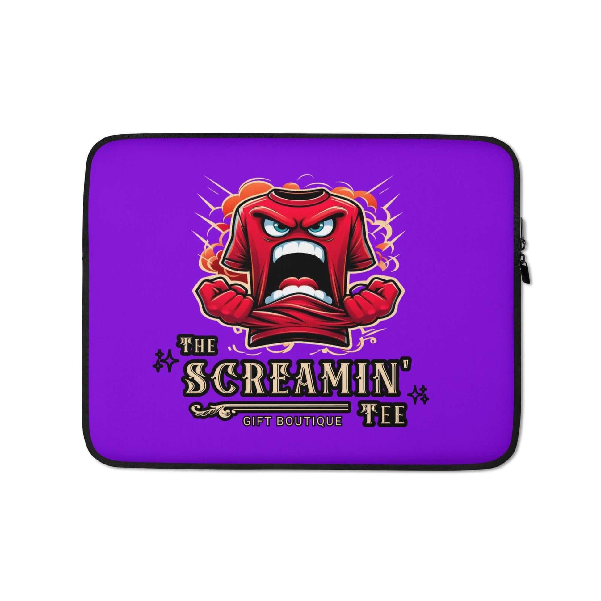 The Logo Laptop Sleeve | Tanzanite featuring a vibrant purple design and a bold graphic.