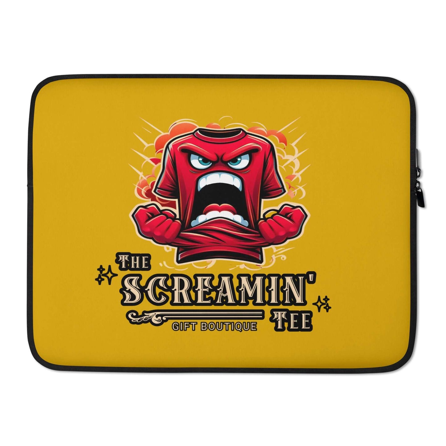 The Logo Laptop Sleeve | Topaz featuring a vibrant graphic design and protective neoprene material.