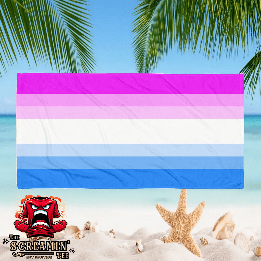 Bi-Curious Pride Beach Towel