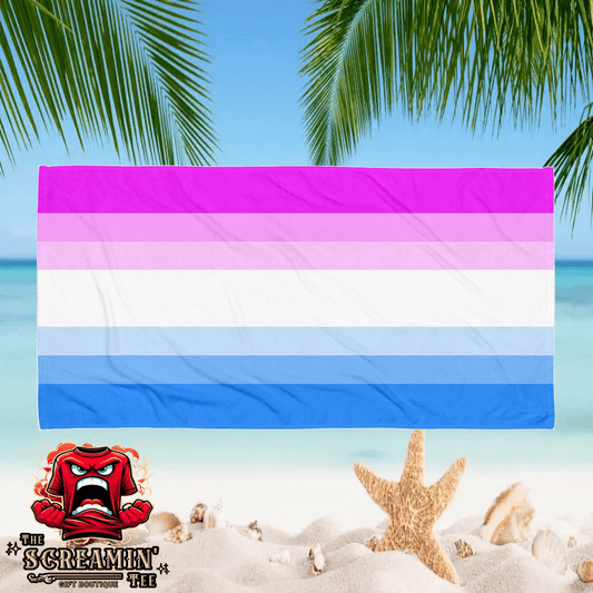 Bi-Curious Pride Beach Towel