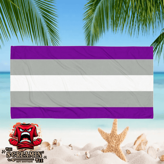 Graysexual Pride Beach Towel