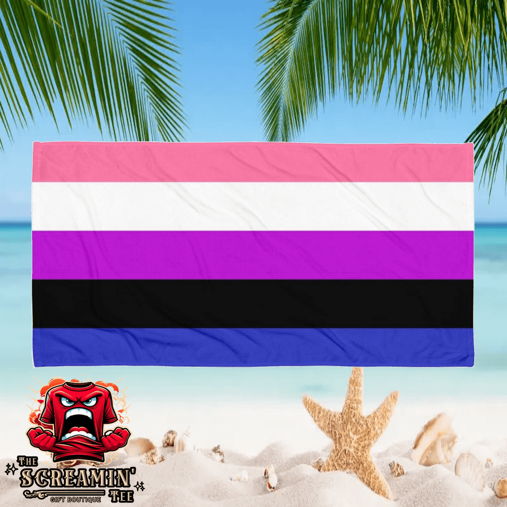 Genderfluid Genderflexible Pride Beach Towel