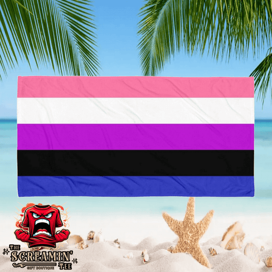 Genderfluid Genderflexible Pride Beach Towel