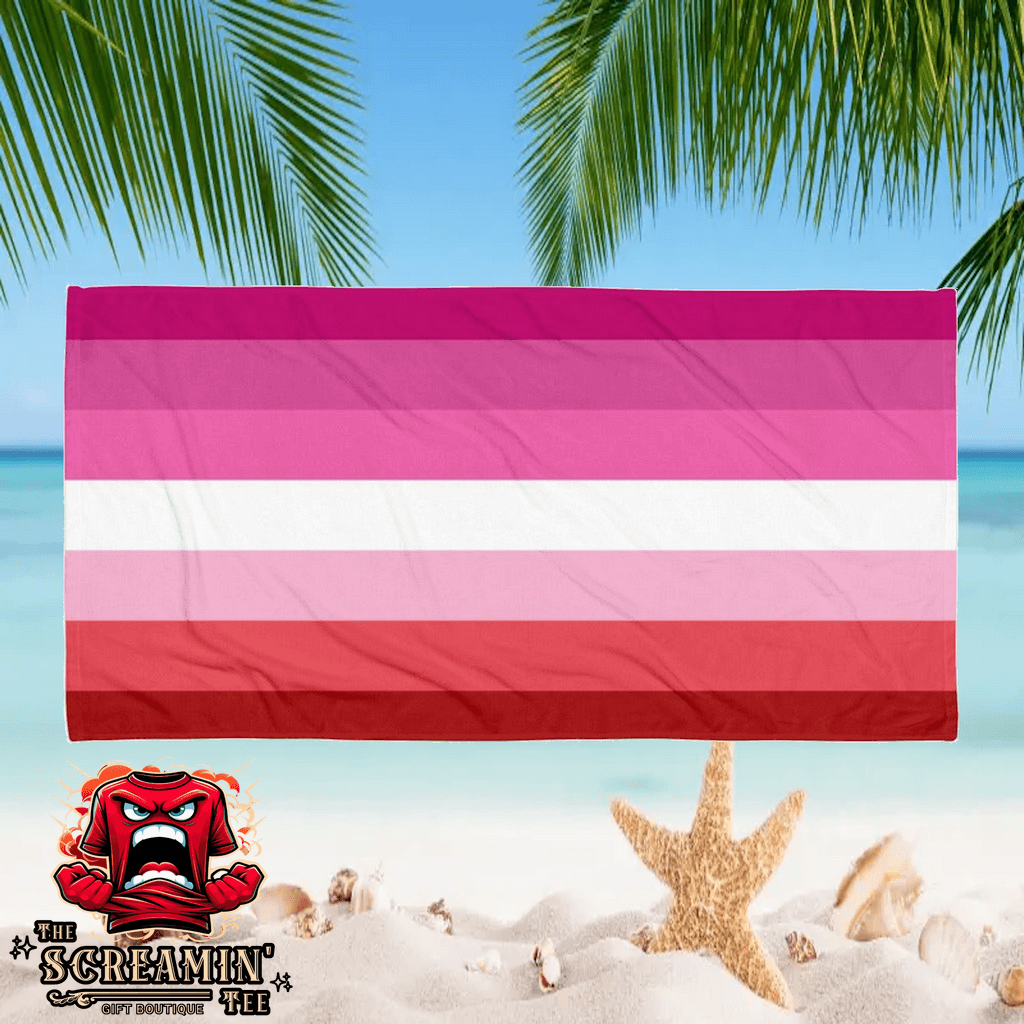 Lesbian Femme Pride Beach Towel