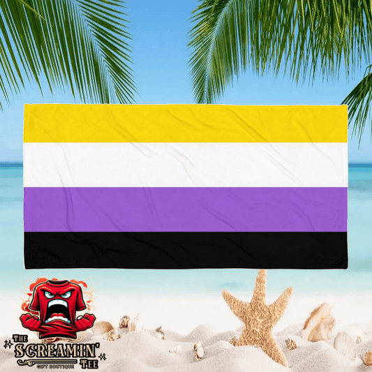 Nonbinary Pride Beach Towel