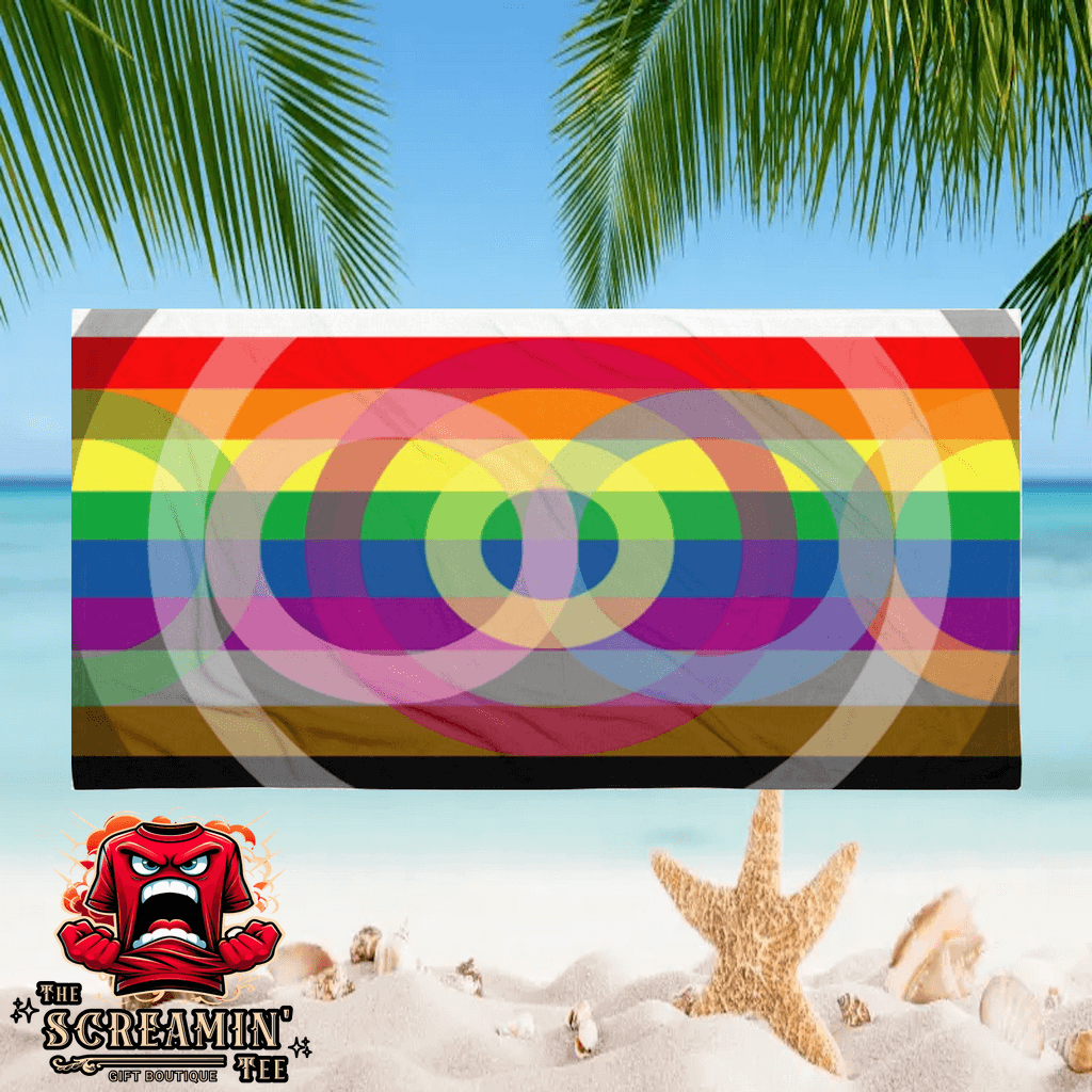 Outburo Intersectional Pride Beach Towel