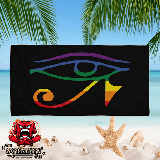 Gay Goth Fetish Beach Towel